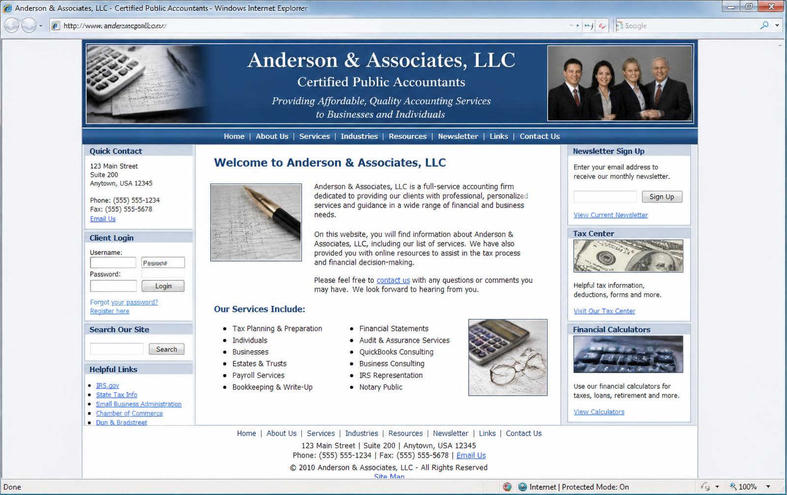 Ancien site web dépassé avant refonte